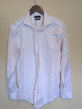 Calvin Klein Men’s White Slim Fit Dress Shirt - 15.5 32/33